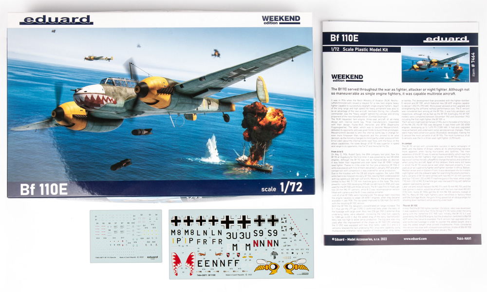 メッサーシュミット Bf110E プラモデル (エデュアルド 1/72 ウィークエンド エディション No.7464) 商品画像_1