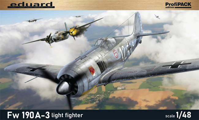 フォッケウルフ Fw190A-3 軽武装型 プラモデル (エデュアルド 1/48 プロフィパック No.82141) 商品画像