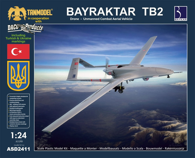 バイラクタル TB2 無人戦闘航空機 ウクライナ/トルコ リミテッドエディション プラモデル (DACO SKYLINE MODELS No.
ASD2411) 商品画像