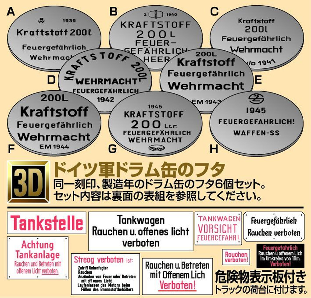 ドラム缶のフタセット Aタイプ 1940年型 エッチング (パッションモデルズ 1/35 アクセサリーシリーズ No.P35T-013A40) 商品画像_1