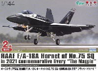 プラッツ 1/144 プラスチックモデルキット オーストラリア空軍 戦闘機 F/A-18A ホーネット No.75SQ 機種転換塗装 ブラック･マグパイ