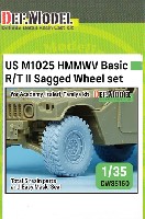 DEF. MODEL ホイール タイヤ アメリカ陸軍 M1025 ハンビー用 標準R/T 自重変形タイヤセット (タミヤ/イタレリ/アカデミー用)