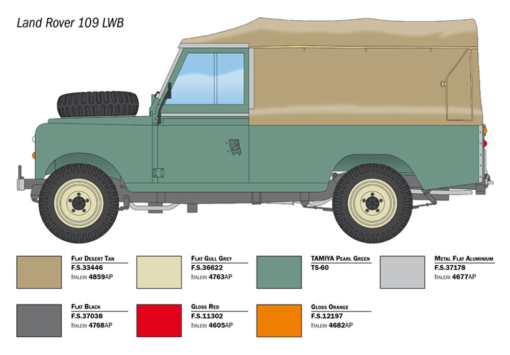 ランドローバー 109 LWB (日本語説明書付き) プラモデル (イタレリ 1/24 カーモデル No.3665) 商品画像_1