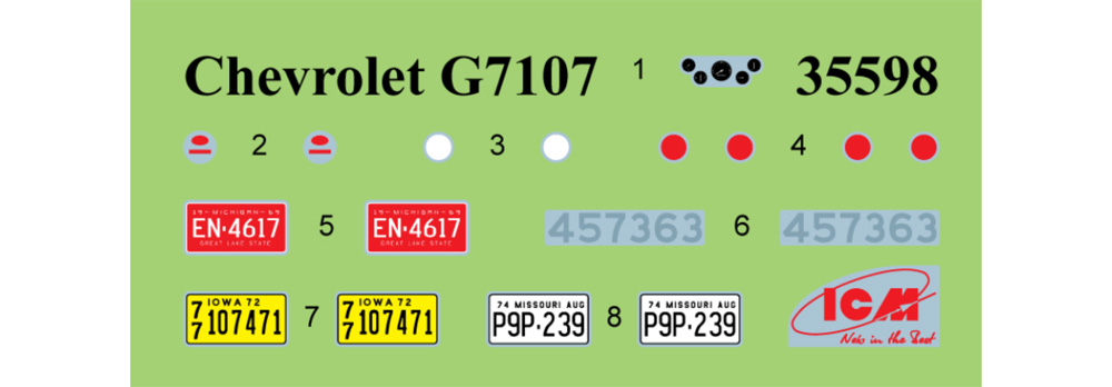 G7107 アメリカ カーゴトラック プラモデル (ICM 1/35 ミリタリービークル・フィギュア No.35598) 商品画像_1