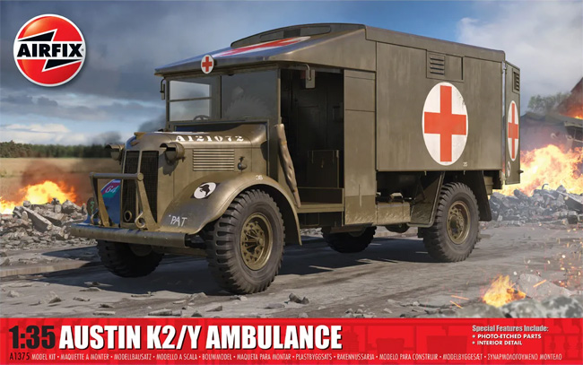 オースチン K2/Y 救急車 プラモデル (エアフィックス 1/35 ミリタリー No.A1375) 商品画像