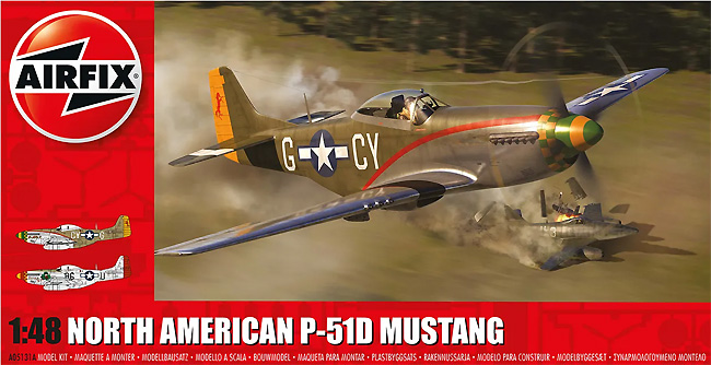 ノースアメリカン P-51D マスタング プラモデル (エアフィックス 1/48 ミリタリーエアクラフト No.A05131A) 商品画像