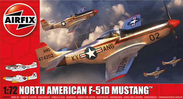 ノースアメリカン P-51D マスタング プラモデル (エアフィックス 1/72 ミリタリーエアクラフト No.A02047A) 商品画像