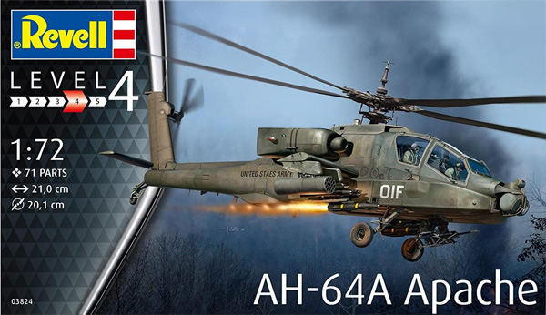 AH-64A アパッチ プラモデル (レベル 1/72 Aircraft No.03824) 商品画像
