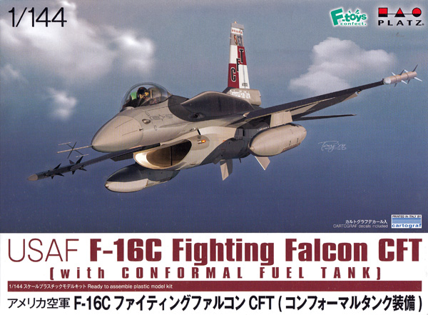 アメリカ空軍 F-16C ファイティングファルコン CFT (コンフォーマルタンク装備) プラモデル (プラッツ 1/144 プラスチックモデルキット No.PF-060) 商品画像