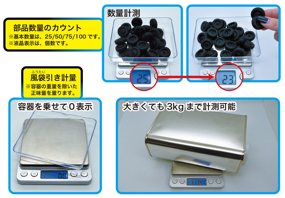 凄！ホビー用デジタル重量計 3000 計測機器 (童友社 凄！ツール No.SG-DS3K-2800) 商品画像_4