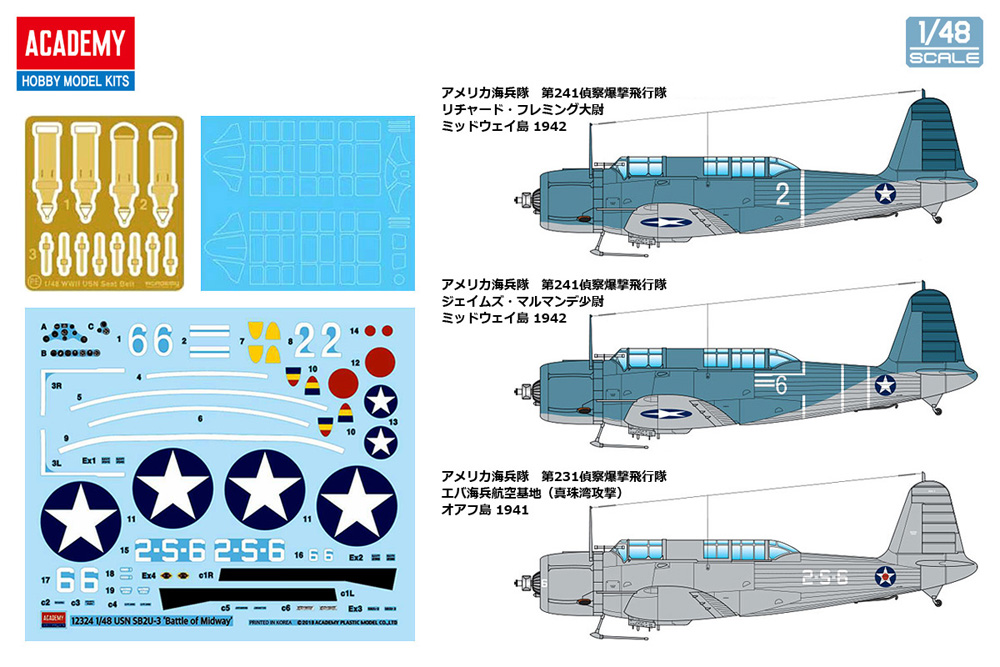 USN SB2U-3 ヴィンディケイター ミッドウェー海戦スペシャル プラモデル (アカデミー 1/48 Aircrafts No.12350) 商品画像_1