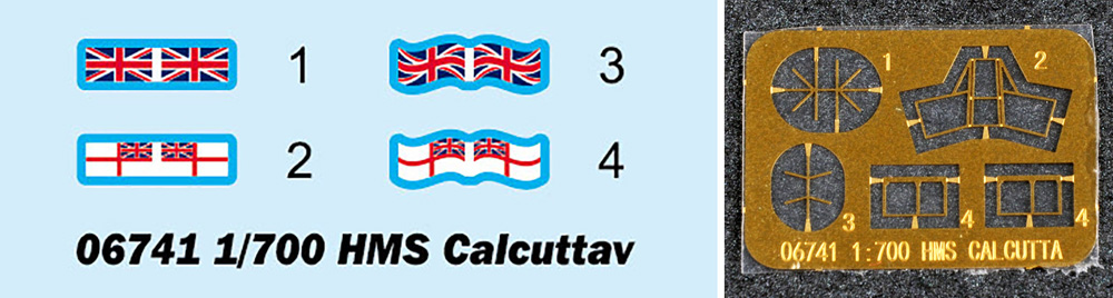 イギリス海軍 軽巡洋艦 HMS カルカッタ プラモデル (トランペッター 1/700 艦船シリーズ No.06741) 商品画像_1