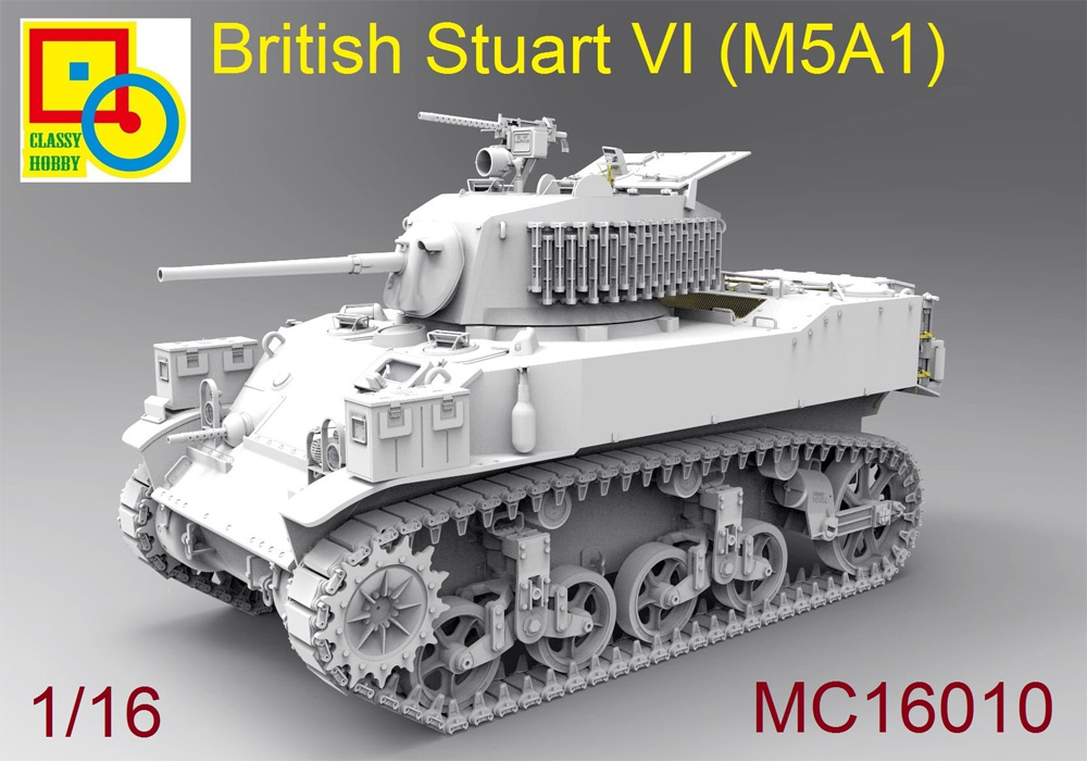 イギリス軍 スチュアート 4 (M5A1) プラモデル (クラッシーホビー 1/16 プラキット No.MC16010) 商品画像_1