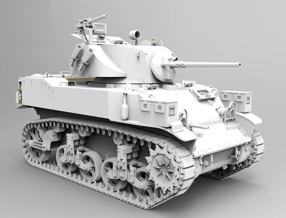 イギリス軍 スチュアート 4 (M5A1) プラモデル (クラッシーホビー 1/16 プラキット No.MC16010) 商品画像_2