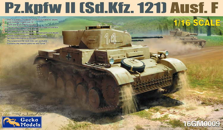 2号戦車F型 Sd.Kfz.121 北アフリカ/イタリア戦線 プラモデル (ゲッコーモデル 1/16 ミリタリー No.16GM0009) 商品画像