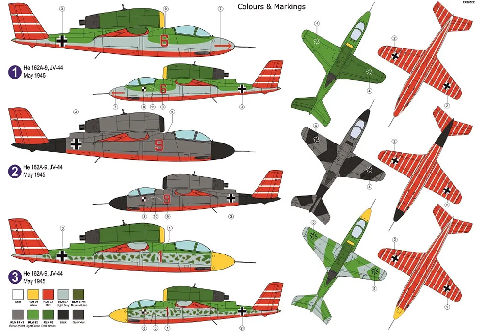 ハインケル He162A-9 サラマンダー JV44 プラモデル (AZ model 1/72 エアクラフト プラモデル No.AZ7825) 商品画像_1