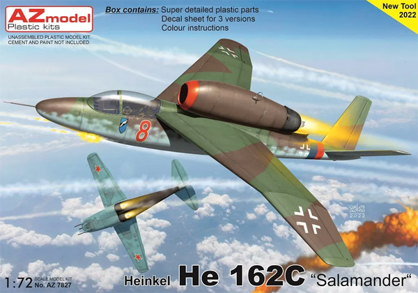 ハインケル He162C サラマンダー プラモデル (AZ model 1/72 エアクラフト プラモデル No.AZ7827) 商品画像