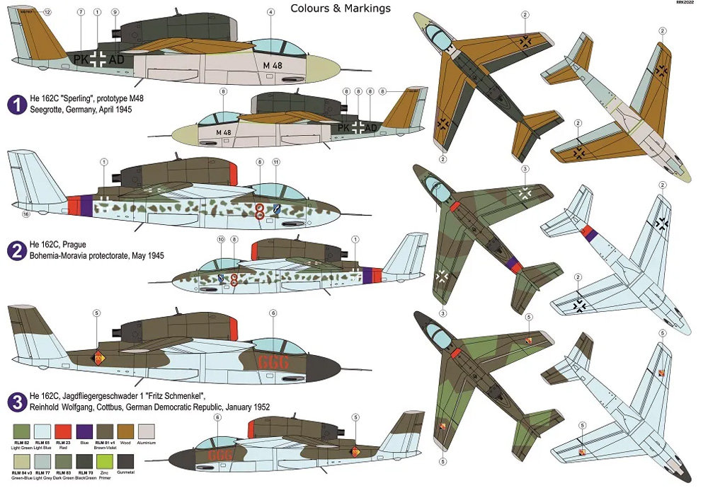 ハインケル He162C サラマンダー プラモデル (AZ model 1/72 エアクラフト プラモデル No.AZ7827) 商品画像_1