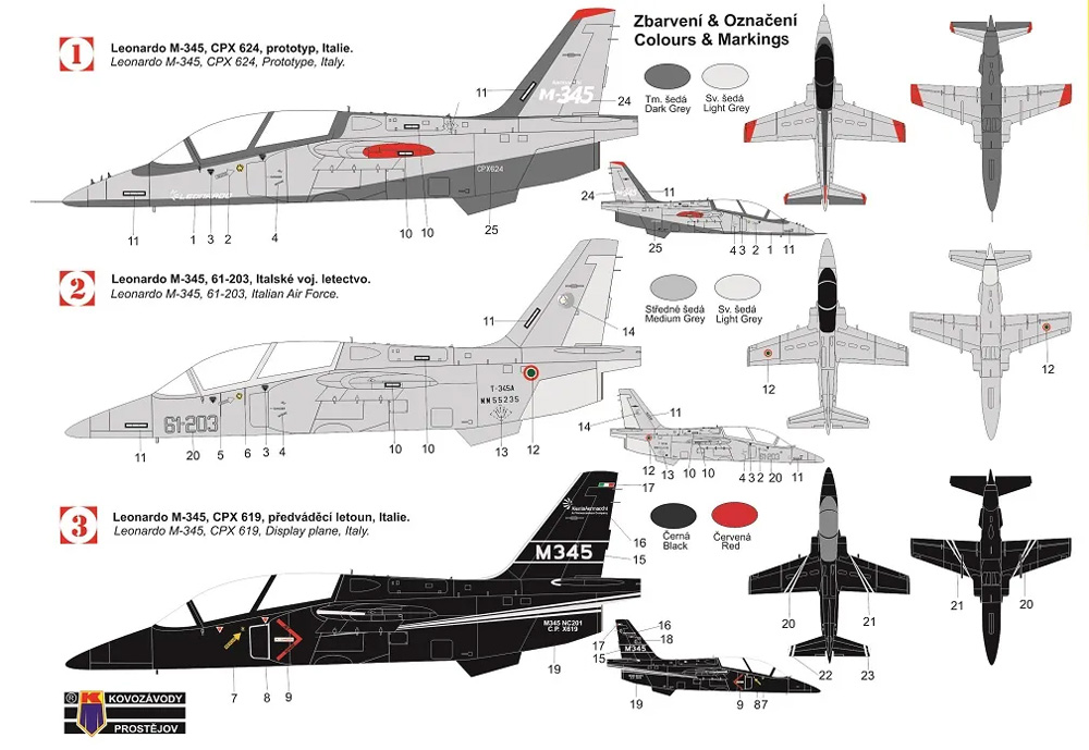 レオナルド M-345 ジェット練習機 プラモデル (KPモデル 1/72 エアクラフト プラモデル No.KPM0345) 商品画像_1