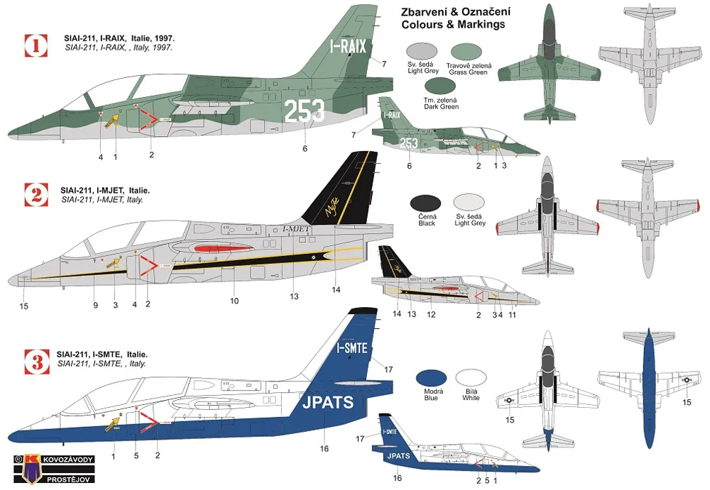 SIAI S-211 ジェット練習機 プラモデル (KP Model 1/72 エアクラフト プラモデル No.KPM0346) 商品画像_1