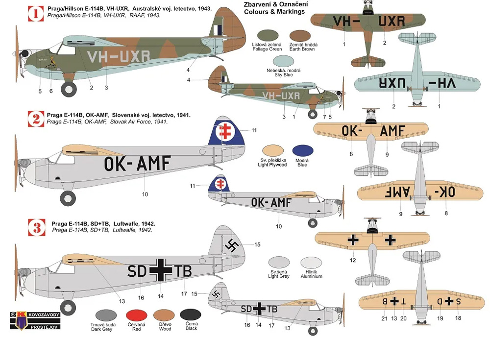 プラガ E-114B エアベイビー プラモデル (KPモデル 1/72 エアクラフト プラモデル No.KPM0351) 商品画像_1