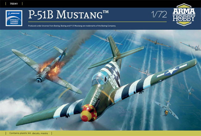 P-51B マスタング プラモデル (アルマホビー 1/72 エアクラフト プラモデル No.70041) 商品画像