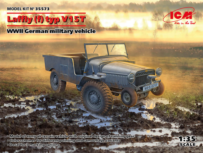 ラフリー(f) typ V15T ドイツ軍用車 プラモデル (ICM 1/35 ミリタリービークル・フィギュア No.35573) 商品画像