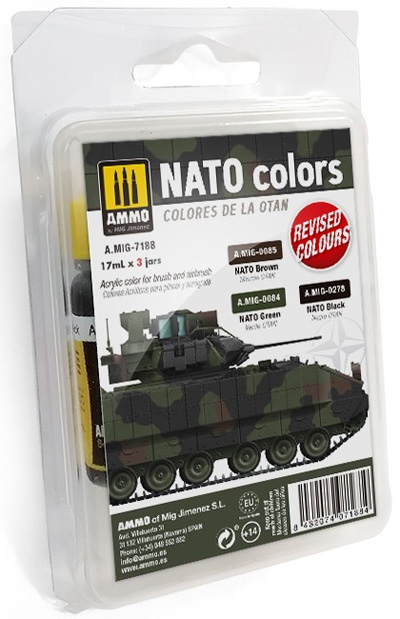 NATO軍車両 カラーセット 塗料 (アモ ARMOUR SET (Acrylic Color) No.A.MIG-7188) 商品画像