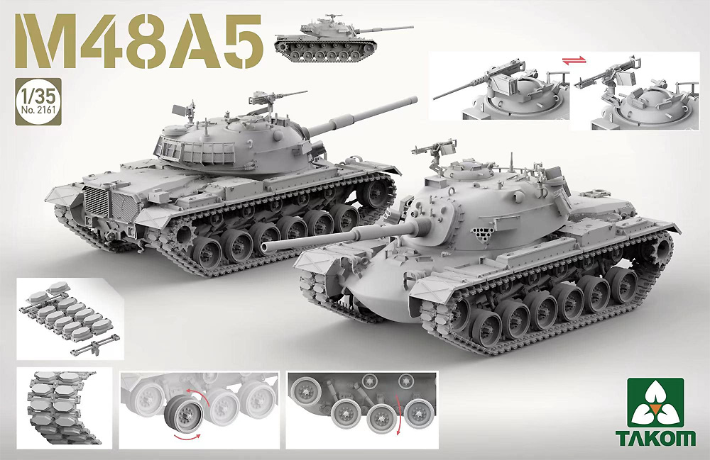 M48A5 パットン 主力戦車 プラモデル (タコム 1/35 ミリタリー No.2161) 商品画像_1