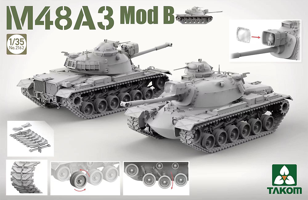 M48A3 Mod.B パットン 主力戦車 プラモデル (タコム 1/35 ミリタリー No.2162) 商品画像_1