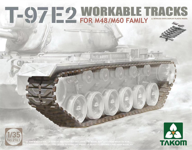 T-97E2 連結組立可動式履帯 (M48/M60系用) プラモデル (タコム 1/35 ミリタリー No.2163) 商品画像