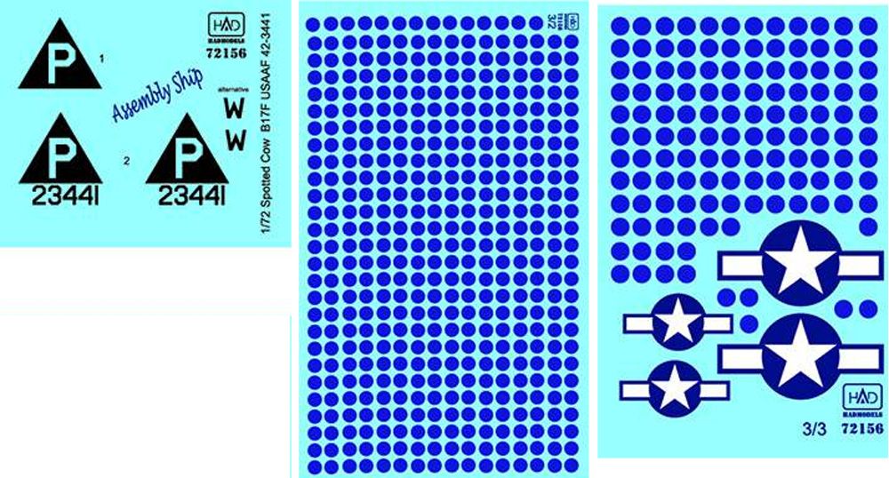 B-17F スポッテッド・カウ デカール デカール (HAD MODELS 1/72 デカール No.72156) 商品画像_2