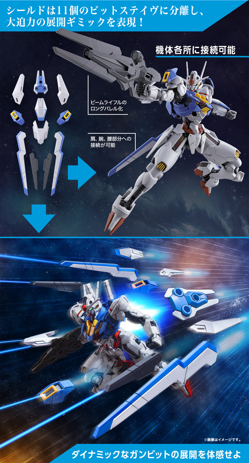 ガンダムエアリアル プラモデル (バンダイ HG 機動戦士ガンダム 水星の魔女 No.003) 商品画像_2