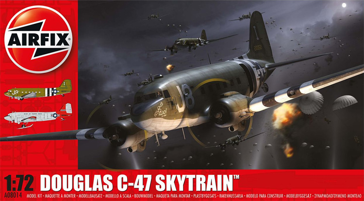 ダグラス C-47 スカイトレイン プラモデル (エアフィックス 1/72 ミリタリーエアクラフト No.A08014) 商品画像