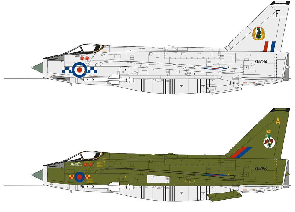 イギリス空軍 イングリッシュ エレクトリック ライトニング F.2A プラモデル (エアフィックス 1/72 ミリタリーエアクラフト No.A04054A) 商品画像_1