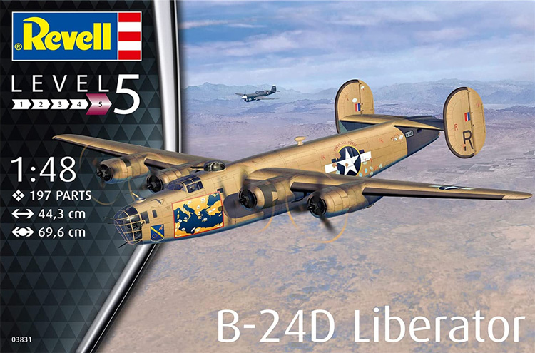 B-24D リベレーター プラモデル (レベル 1/48 飛行機モデル No.03831) 商品画像