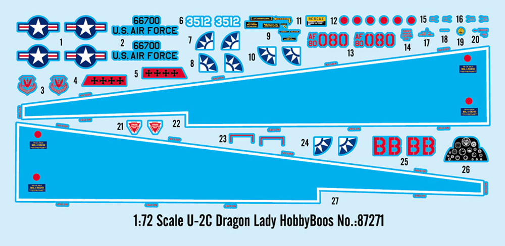 U-2C ドラゴンレディ プラモデル (ホビーボス 1/72 エアクラフト プラモデル No.87271) 商品画像_1