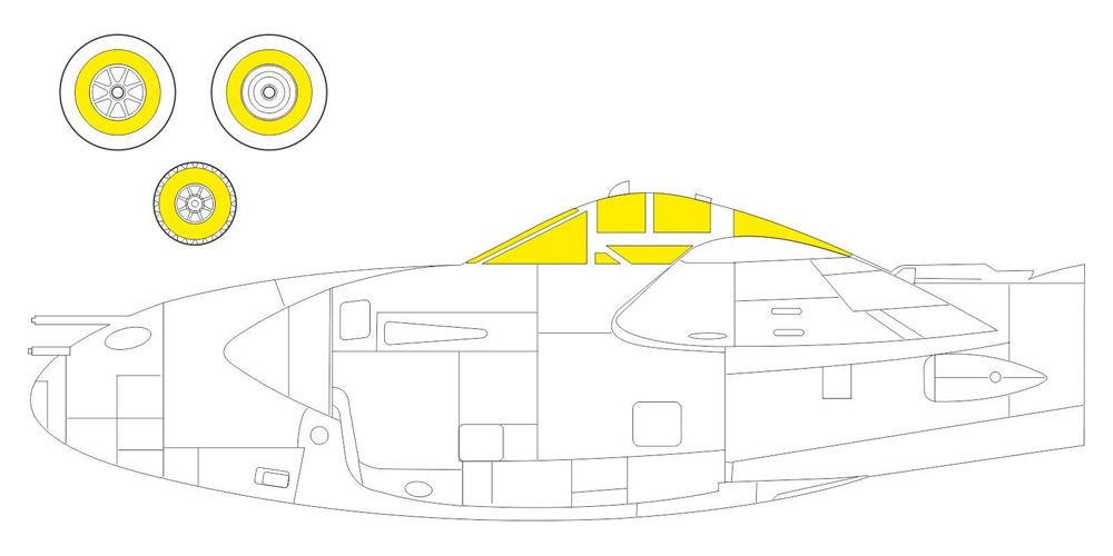 P-38J  ルックプラス 計器盤 w/パーツセット (タミヤ用) レジン (エデュアルド 1/48 Look プラス No.644182) 商品画像_4