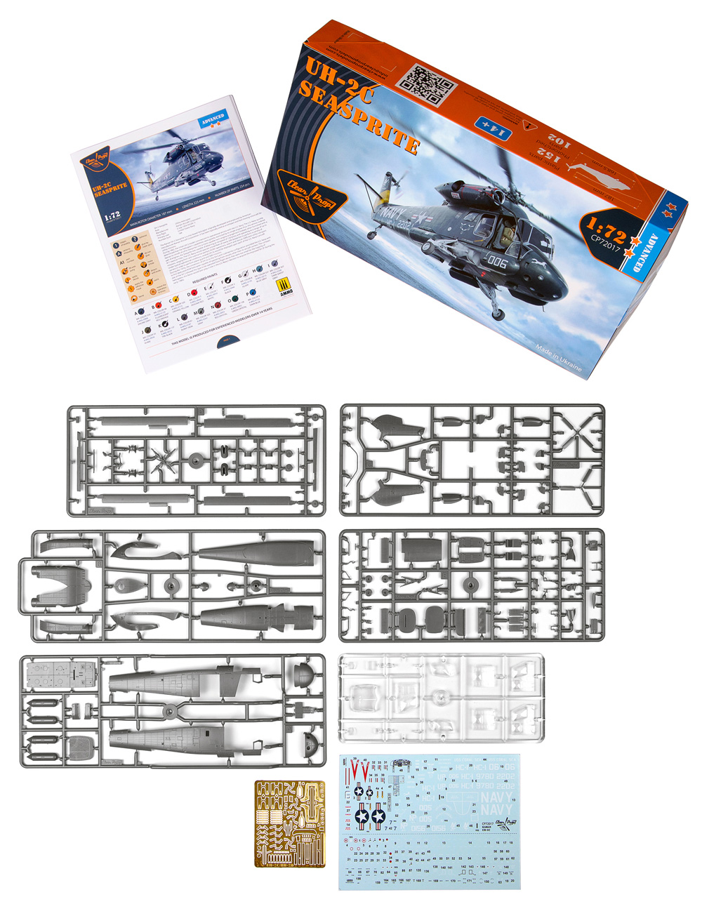 UH-2C シースプライト プラモデル (クリアープロップ 1/72 スケールモデル No.CP72017) 商品画像_1