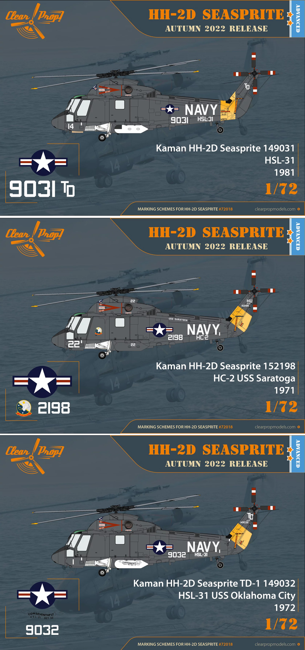 HH-2D シースプライト プラモデル (クリアープロップ 1/72 スケールモデル No.CP72018) 商品画像_3