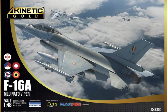 F-16A MLU NATO ヴァイパー プラモデル (キネティック 1/48 エアクラフト プラモデル No.K48100) 商品画像