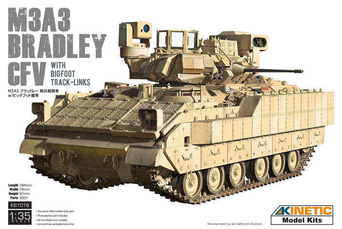 M3A3 ブラッドレー CFV w/ビッグフット履帯 プラモデル (キネティック 1/35 AFVキット No.61016) 商品画像