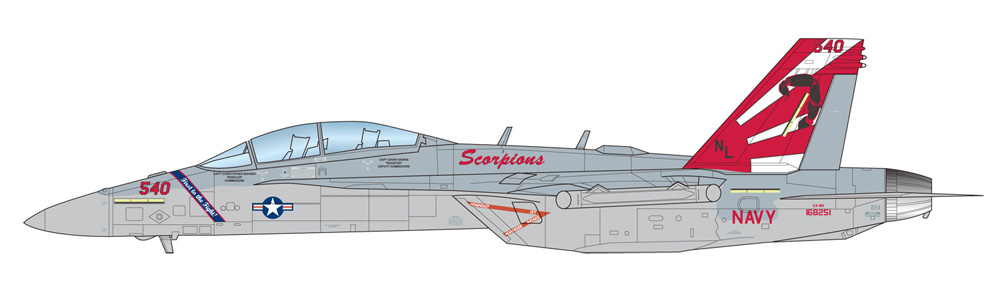 アメリカ海軍 電子戦機 EA-18G グラウラー 三沢 2021 CAGバード VAQ-132 スコーピオンズ プラモデル (プラッツ プラッツ×イタレリ 航空機シリーズ No.TPA-023) 商品画像_2