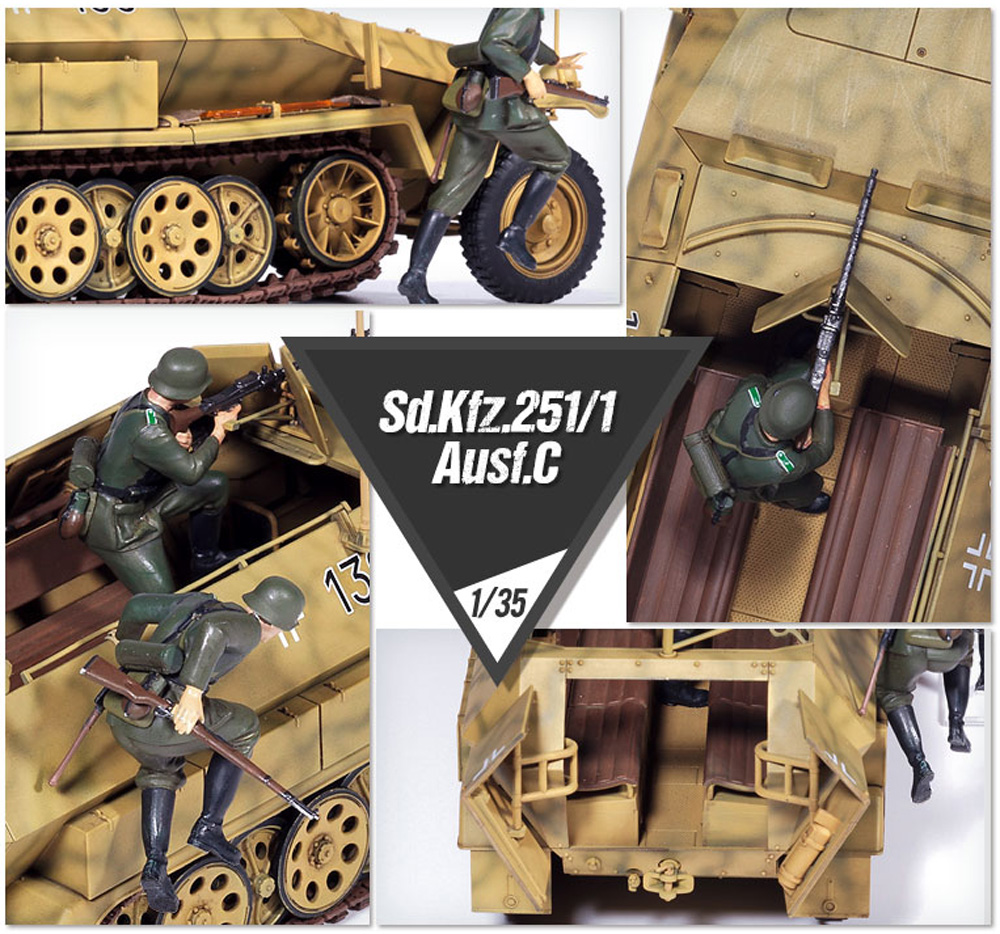 Sd.kfz.251/1 Ausf.C プラモデル (アカデミー 1/35 Armors No.13540) 商品画像_3