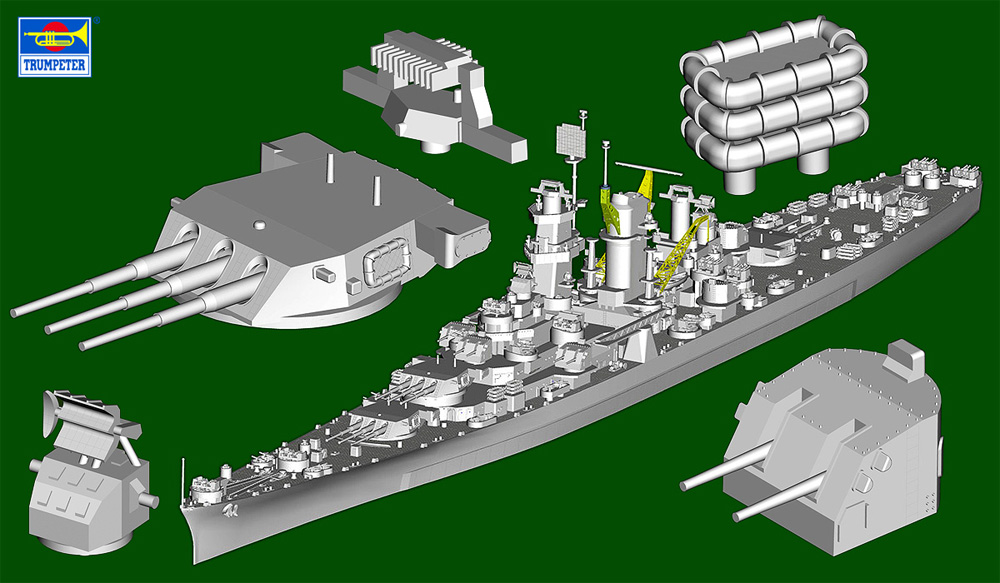 アメリカ海軍 大型巡洋艦 CB-3 ハワイ プラモデル (トランペッター 1/700 艦船シリーズ No.06740) 商品画像_3