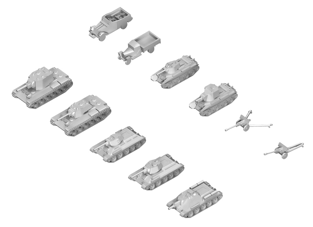 WW2 ロシア軍用車両セット 1 プラモデル (ピットロード 1/700 AFV プラモデル No.MI006) 商品画像_3