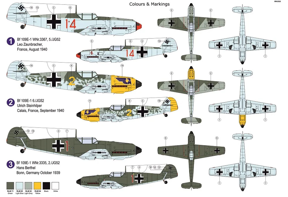 メッサーシュミット BF109E-1 エクスペルテン 2 プラモデル (AZ model 1/72 エアクラフト プラモデル No.AZ7807) 商品画像_1