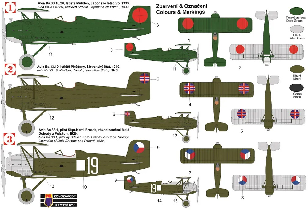 アビア Ba.33 金属製プロペラ プラモデル (KPモデル 1/72 エアクラフト プラモデル No.KPM0353) 商品画像_1