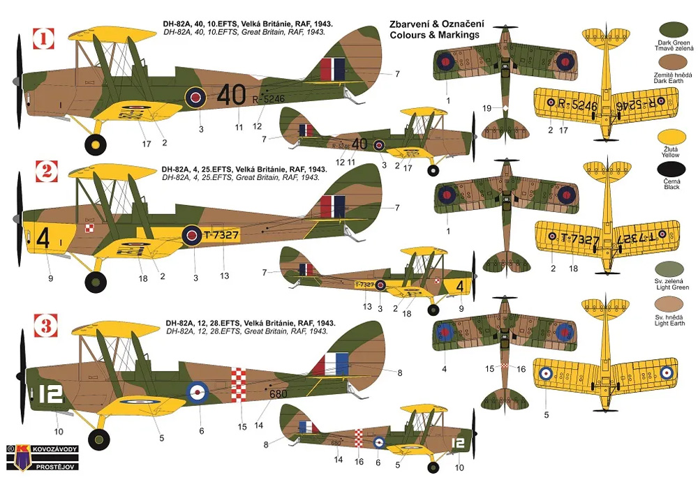 デ・ハビランド DH.82A タイガーモス イギリス空軍 プラモデル (KPモデル 1/72 エアクラフト プラモデル No.KPM0363) 商品画像_1