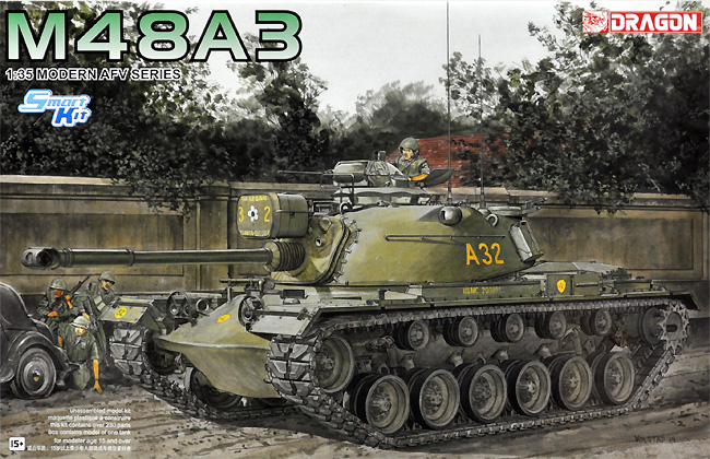 M48A3 パットン アメリカ海兵隊 フィギュア付属 プラモデル (ドラゴン 1/35 Modern AFV Series No.3546) 商品画像